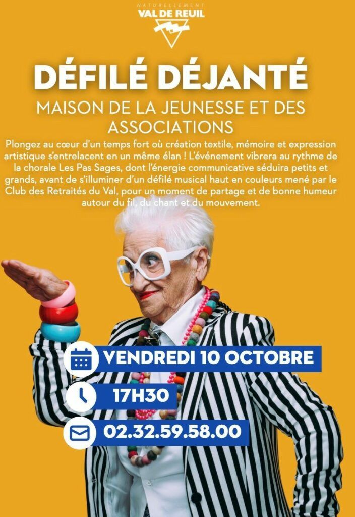 Vendredi 10 octobre 2025 à partir de 17h30 venez nombreux pour découvrir les costumes déjantés imaginés et créés par les membres du club des aînés du Val.