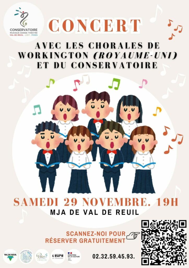 La Ville vous invite à une soirée musicale d’exception avec la venue des Carnegie Singers, prestigieux chœur britannique, qui se produira aux côtés de la Chorale du Conservatoire le samedi 29 novembre à 19h à la Maison de la Jeunesse et des Associations (MJA) !