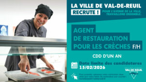 La Ville de Val-de-Reuil recrute un AGENT DE RESTAURATION CRÈCHES (F/H).