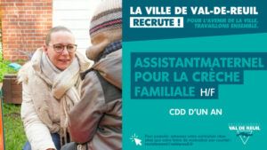 La Ville de Val-de-Reuil recrute un assistant maternel pour la crèche familiale
