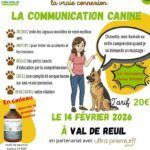 Cani Malin organise une master class sur la communication canine , samedi 14 février 2026 de 9h à 12h à la salle la rencontre