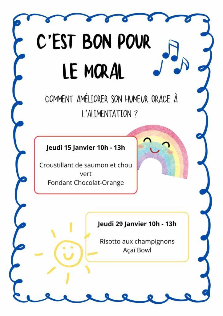 Atelier cuisine – Jeudi 29 janvier de 10h à 13h Atelier ouvert à toutes et tous !