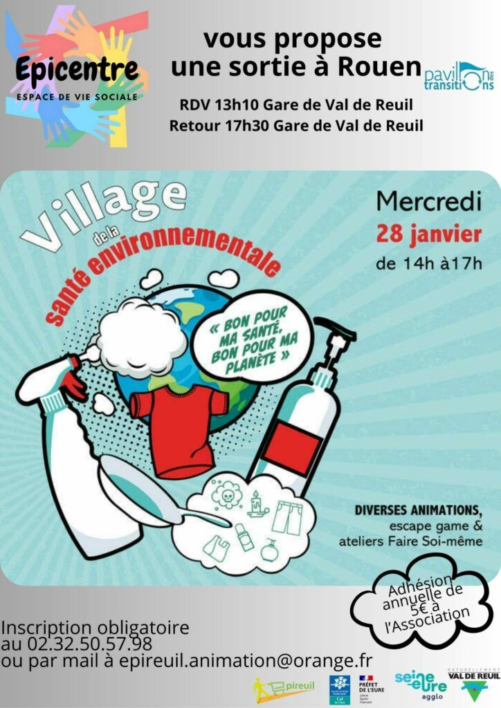 Sortie au Pavillon des Transitions à Rouen à l’occasion du Village de la Santé Environnementale, le mercredi 28 janvier 2026.