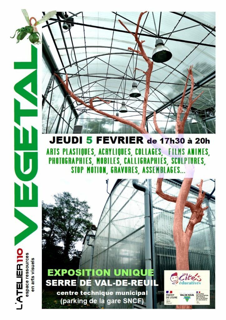 La laverie organise une Exposition unique et éphémère des créations autour du Végétal « interprété en arts visuels », jeudi 5 février 2026 de 17h30 à 20h au niveau de la Gare SNCF.