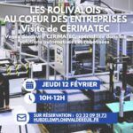 Jeudi 12 février 2026, venez découvrir, de 10h à 12h, CERIMATEC (14 Voie du Futur, 27100 Val-de-Reuil), spécialisée dans les solutions automatisées et robotisées.