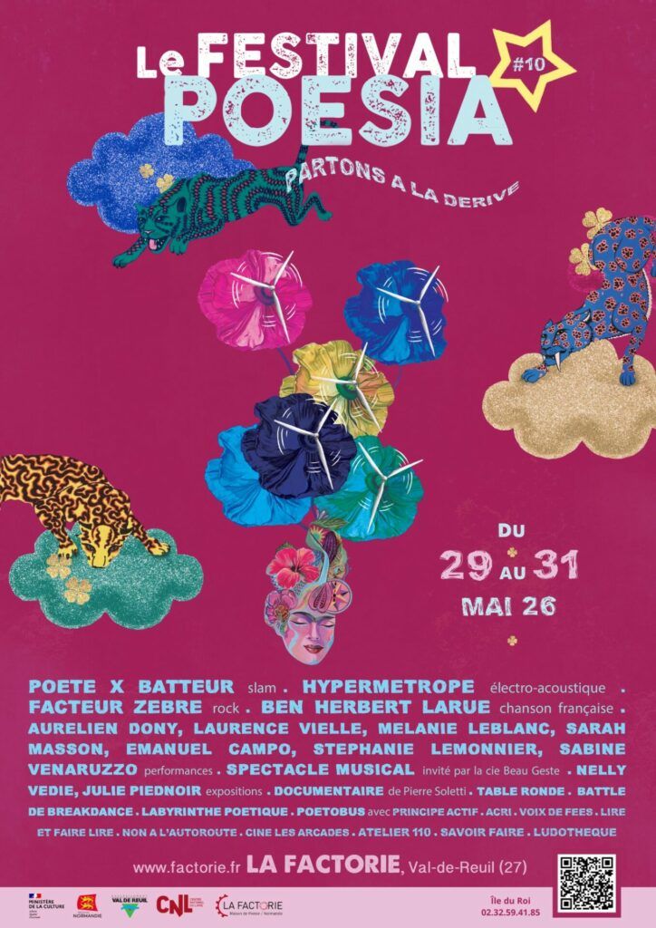 Le festival Poésia organisé par la Factorie, maison de poésie de Normandie, revient sur le devant de la scène du 29 au 31 mai 2026 !