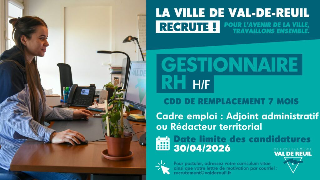 La Ville de Val-de-Reuil recrute un gestionnaire RH (H/F)