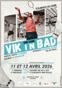Les 11 et 12 avril prochain, Val-de-Reuil accueille le tournoi national “Vik in Bad Endgame”, organisé par le BVRL, au gymnase Alphonse Allais. Près de 200 joueurs venus de toute la France sont attendus pour deux jours de compétition intense.
