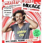 Les associations la laverie et Urban VDR proposent aux jeunes de 14 à 20 ans une master mixage son et lumières avec Daniel Reding de Zephir audio à la Maison de la Jeunesse et des Associations samedi 11 avril de 9h à 11h.