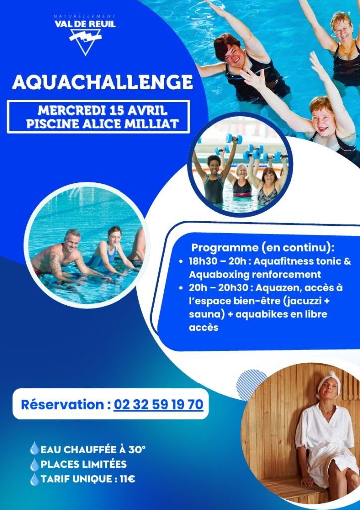 La piscine Alice Milliat vous donne Rendez-vous le mercredi 15 avril à partir de 18h30 pour une soirée en continue :