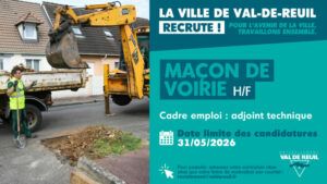 La Ville de Val-de-Reuil recrute un agent de voirie (H/F).