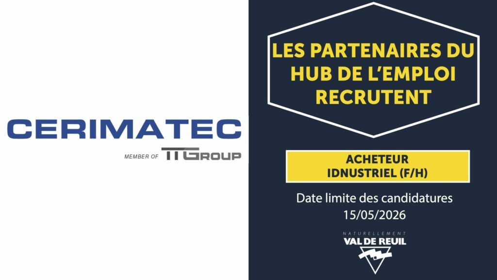 L'entreprise Cerimatec recherche un(e) acheteur(se) industriel(le). Offre valable jusqu'au 15/05/2026.