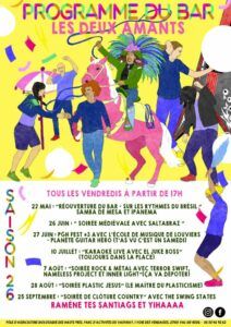 La Brasserie des Deux Amants réouvre le bar à pour ses soirées guinguette, tous les vendredis soirs, à partir du 22 mai 2026 et ce jusqu’à fin septembre.