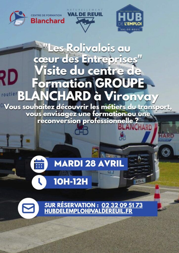 Visite du centre de Formation du GROUPE BLANCHARD à Vironvay le 28 Avril 2026 de 10h à 12h00