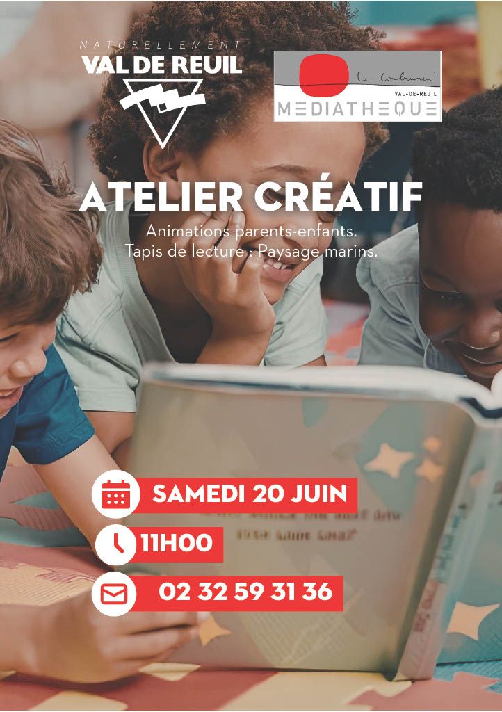 Samedi 20 Juin à 11h, parents et enfants sont invités à participer à l'animation : Tapis de lecture "Paysages marins".