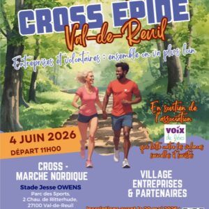 L’EPIDE de Val-de-Reuil organise son 27ème CROSS, suivi du VILLAGE ENTREPRISES / PARTENAIRES en plein air, le jeudi 4 juin 2026 Au Stade Jesse OWENS de Val-de-Reuil.