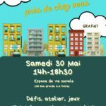 Samedi 30 mai de 14h00 à 18h30, l'espace de vie sociale de Val-de-Reuil organise un évènement festif dans votre quartier sur la dalle, c'est l'occasion de se rencontrer et de partager un moment convivial entre amis, en famille ou encore avec vos voisins.