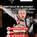 À l'occasion du lancement de la manifestation Nationale "Partir en Livre", sur le thème des super-héros, la médiathèque Le Corbusier de Val-de-Reuil propose un spectacle drôle et musicale dès 3 ans : Brigitte, la poule super-héros, mercredi 17 Juin à 16h.