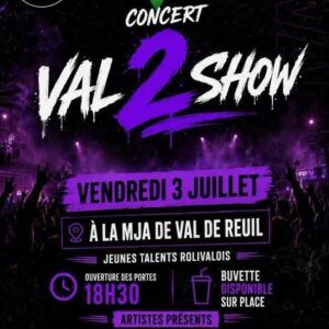 Retrouvez Val 2 Show – Acte 2 pour une nouvelle soirée placée sous le signe du rap, de la danse et du chant ce vendredi 3 juillet à la MJA !