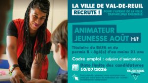 La Ville de Val-de-Reuil recrute un animateur jeunesse (H/F)