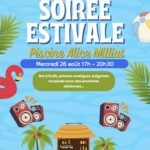 La piscine Alice Milliat organise sa soirée estivale, pour la fermeture de la saison, le mercredi 26 août 2026.