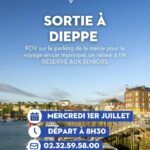 Le pôle Seniors du CCAS de Val-de-Reuil vous invite à prendre le large, mercredi 1er juillet 2026 ! Profitez d'une belle journée d'été en Normandie lors d'une sortie collective à Dieppe.