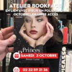 Atelier Bookface samedi 3 octobre de 10h à 18h à la médiathèque Le Corbusier.