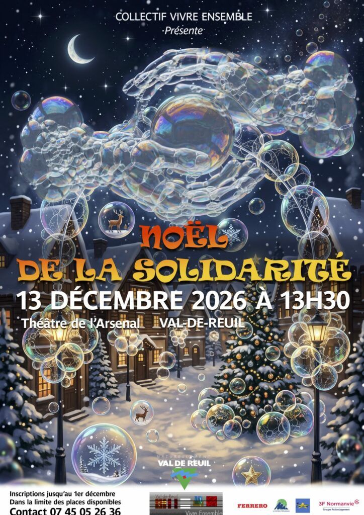 Cette année encore, le Collectif Vivre Ensemble vous invite à un moment de partage et de magie avec un spectacle de bulles géantes, très poétique et participatif : petits et grands seront invités à entrer dans la danse des bulles !