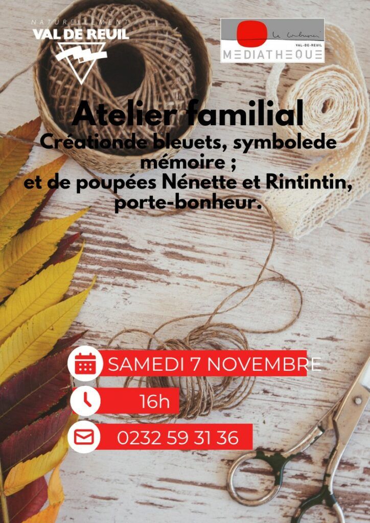 Venez partager un moment créatif, intergénérationnel et plein de sens à la médiathèque Le Corbusier, samedi 7 novembre à 16h !