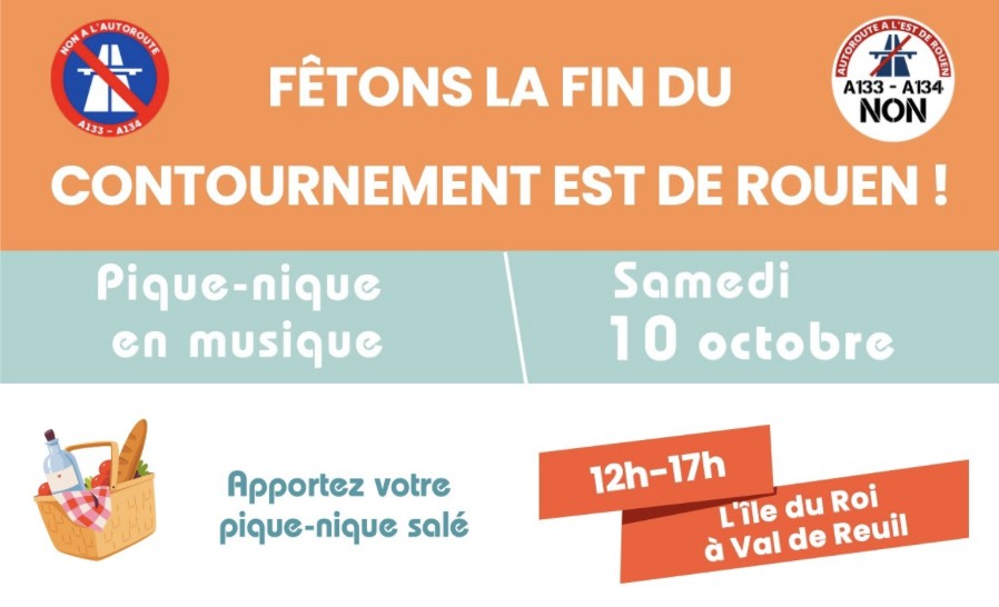 Fêtons ensemble l'abandon du contournement Est de Rouen