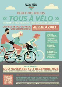 Bonus tous à vélo du 2 novembre au 4 décembre 2026.