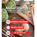 Envie de vous initier au crochet, de perfectionner votre technique ou tout simplement de partager un moment convivial autour d'une passion commune ? La médiathèque vous invite à son prochain atelier crochet !